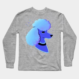 Vaporwave Poodle Dog Lover Puppy Long Sleeve T-Shirt